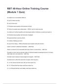 RBT 40-Hour Online Training Course &lpar;Module 1 Quiz&rpar; Actual Questions with Verified Answers &lpar;2026 &sol; 2027&rpar;&comma; 100&percnt; Guarantee Score Pass