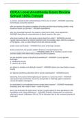 CDCA Local Anesthesia Exam Review Solved 100&percnt; Correct