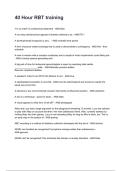 40 Hour RBT training  Questions And Answers 2026&sol;2027&lpar;A&plus; Guarantee&rpar; &vert; PDF