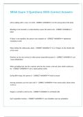 SRNA Exam 3 Questions With Correct Answers