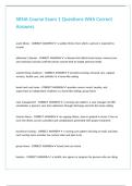 SRNA Course Exam 1 Questions With Correct Answers