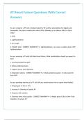 ATI Heart Failure Questions With Correct Answers&period;