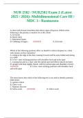 NUR 2502 / NUR2502 Exam 2 (Latest 2025 / 2026): Multidimensional Care III / MDC 3 - Rasmussen