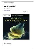 Test Bank for Human Physiology 3rd Edition by Bryan H&period; Derrickson &vert;ISBN&colon; 9781119821076&vert; Guide A&plus;