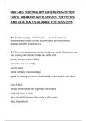 HESI MED SURG&sol;NEURO ELITE REVIEW STUDY GUIDE SUMMARY WITH SOLVED QUESTIONS AND RATIONALES GUARANTEED PASS 2026