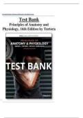 Principles of Anatomy and Physiology I & II: The Complete 16th Edition Tortora & Derrickson Test Bank with Verified Answers & Rationale