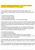 Stroke Nursing Practice Questions &ndash; TIA&comma; Ischemic Stroke&comma; Assessment & Medication Considerations&period;pdf