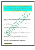 SKILLS USA HEALTH KNOWLEDGE BOWL EXAM 2025&sol;2026 QUESTIONS AND ANSWERS 100&percnt; PASS