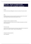 BUS 241 - Exam &num;1 Study Guide questions with complete solutions