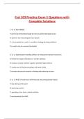 Csci 103 Practice Exam 1 Questions with  Complete Solutions 