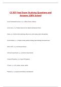 Csci 103 Exam 2 Questions With Correct  Answers 
