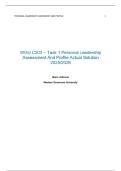 WGU C203 &ndash; Task 1 Personal Leadership Assessment And Profile Actual Solution 2025&sol;2026