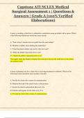 Capstone ATI NCLEX Medical  Surgical Assessment 1 &vert; Questions &  Answers &vert; Grade A &lpar;100&percnt; Verified  Elaborations&rpar; 