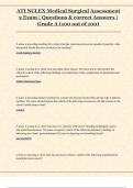 ATI NCLEX Medical Surgical Assessment  2 Exam &vert; Questions & correct Answers &vert;  Grade A &lpar;100 out of 100&rpar; 