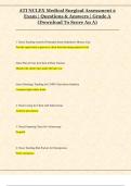ATI NCLEX Medical Surgical Assessment 2  Exam &vert; Questions & Answers &vert; Grade A  &lpar;Download To Score An A&rpar; 