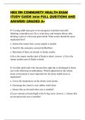 HESI RN COMMUNITY HEALTH EXAM STUDY GUIDE 2026 FULL QUESTIONS AND ANSWERS GRADED A&plus;