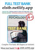Test Bank: Exploring Psychology, 12th Edition by David G. Myers and C. Nathan DeWall