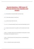 Security Operations - D483 Lesson 10  TCPDump Switches Exam Questions and  Answers 