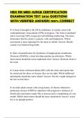 HESI RN MED-SURGE CERTIFICATION EXAMINATION TEST 2026 QUESTIONS WITH VERIFIED ANSWERS 100&percnt; CORRECT