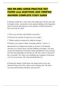 HESI RN MED-SURGE PRACTICE TEST PAPER 2026 QUESTIONS AND VERIFIED ANSWERS COMPLETE STUDY GUIDE