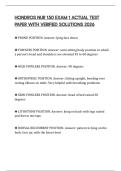 HONDROS NUR 150 EXAM 1 ACTUAL TEST PAPER WITH VERIFIED SOLUTIONS 2026