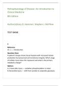 Pathophysiology of Disease 8th Edition Test Bank &vert; Hammer & McPhee &vert; Clinical Medicine Exam Prep with Answers & Rationales