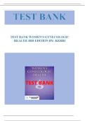 Test Bank for Women's Gynecologic Health, 3rd Edition by Kerri Darnell Schuring & Frances E. Eddins