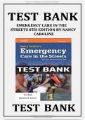 Test Bank&colon; Emergency Care in the Streets&comma; 8th Edition by Nancy Caroline