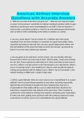 American Airlines Interview Questions with Accurate Answers
