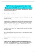PSA Flight Attendant Interview Questions With Accurate Answers