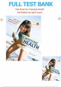 Test Bank for Choosing Health 3rd Edition by April Lynch&period;&vert;All chapters 1-17 covered&comma; 100 PASS&excl;