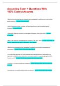 Acounting Exam 1 Questions With 100&percnt; Correct Answers