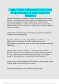 Delta Flight Attendant Interview Prep Questions with Accurate Answers
