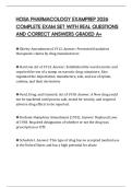 HOSA PHARMACOLOGY EXAMPREP 2026 COMPLETE EXAM SET WITH REAL QUESTIONS AND CORRECT ANSWERS GRADED A&plus;