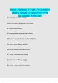 Mesa Airlines Flight Attendant Study Guide Questions with Accurate Answers