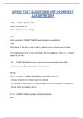 CWCM Test Questions with Correct Answers 2025 &vert; Florida Child Welfare Case Manager Certification
