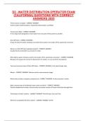 D2 - WATER DISTRIBUTION OPERATOR EXAM &lpar;CALIFORNIA&rpar; QUESTIONS WITH CORRECT ANSWERS 2025