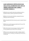 IAHSS SUPERVISOR CERTIFICATION EXAM 2026 ACTUAL EXAMINATION TEST WITH 50 VERIFIED QUESTIONS AND CORRECT ANSWERS GRADED A&plus;