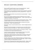 IBA QUIZ 1 QUESTIONS & ANSWERS
