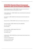 D184 WGU Standard-Based Assessment Questions with Correct Answers 2025&sol;2026