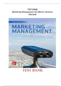 TEST BANK Marketing Management &lpar;4th Ed&rpar; By Johnston&semi; Marshall&vert; All 14 Chapters Covered