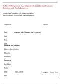  NURS 438 Postpartum Care Subjective Data Collection Overview Questions with Verified Answers&comma;100&percnt;CORRECT