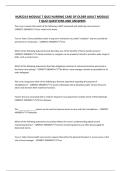 NUR2214 MODULE 7 QUIZ NURSING CARE OF OLDER ADULT MODULE 7 QUIZ QUESTIONS AND