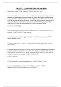 OM TEST 3 EXAM QUESTIONS AND ANSWERS