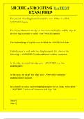 MICHIGAN ROOFING EXAM PREP  QUESTIONS AND ANSWERS 2025