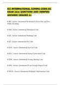 ICC INTERNATIONAL ZONING CODE IZC EXAM 2026 QUESTIONS AND VERIFIED ANSWERS GRADED A&plus;