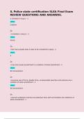 IL Police state certification SLEA Final Exam REVIEW QUESTIONS AND ANSWERS&period; a schedule 5 drug is - n  Ans  Codeine  Qs  a schedule 1 drug is - n  Ans  heroin  Qs  how many people does it take to be considered a gang - n  Ans  3  Qs  cruel and unusal punis