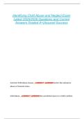 Identifying Child Abuse and Neglect Exam  Latest 2025&sol;2026 Questions and Correct  Answers Graded A&plus;&vert;Assured Success
