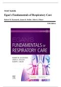 Test Bank - Egan's Fundamentals of Respiratory Care 12th Edition (Eisenberg, 2021) Chapter 1-56 | All Chapters