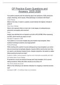CP Practice Exam Questions and Answers